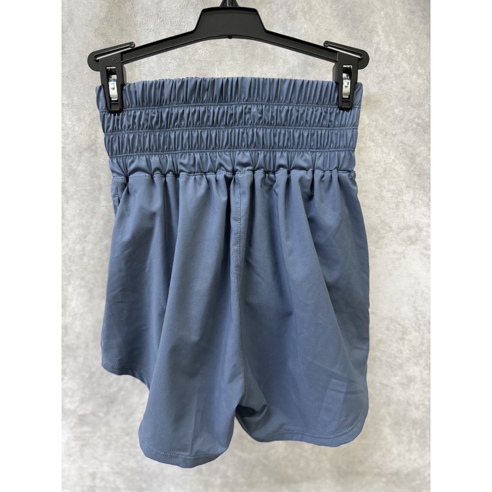 Nike One Shorts XS Blue Chill High-Waist NWT - Picture 2 of 2